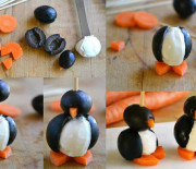 Una receta muy fácil y rápida para los más peques de la casa, graciosos pingüinos rellenos de queso cremoso, muy divertidos