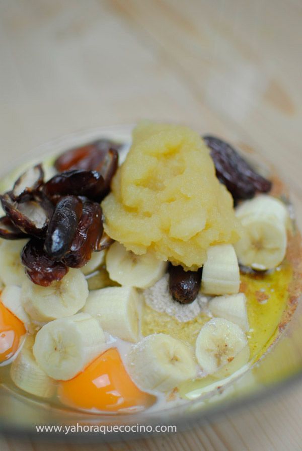 Ingredientes Pan Casero de Platano y Avena Sin Lactosa